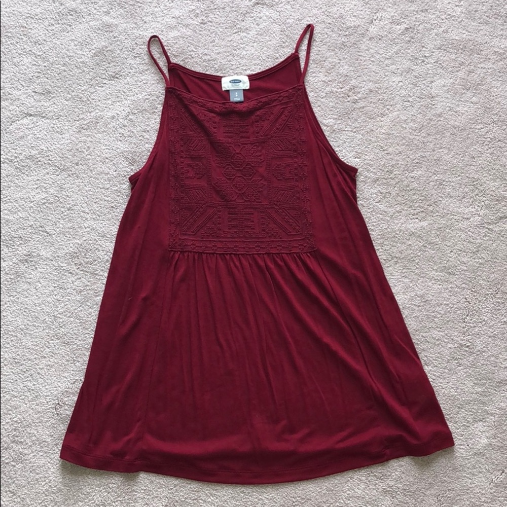 burgundy halter top tank top